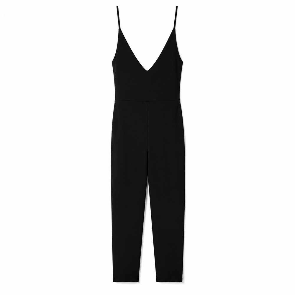 Boom Boom The Label Jumpsuit S Black Minimalist Bodycon Y2K Style